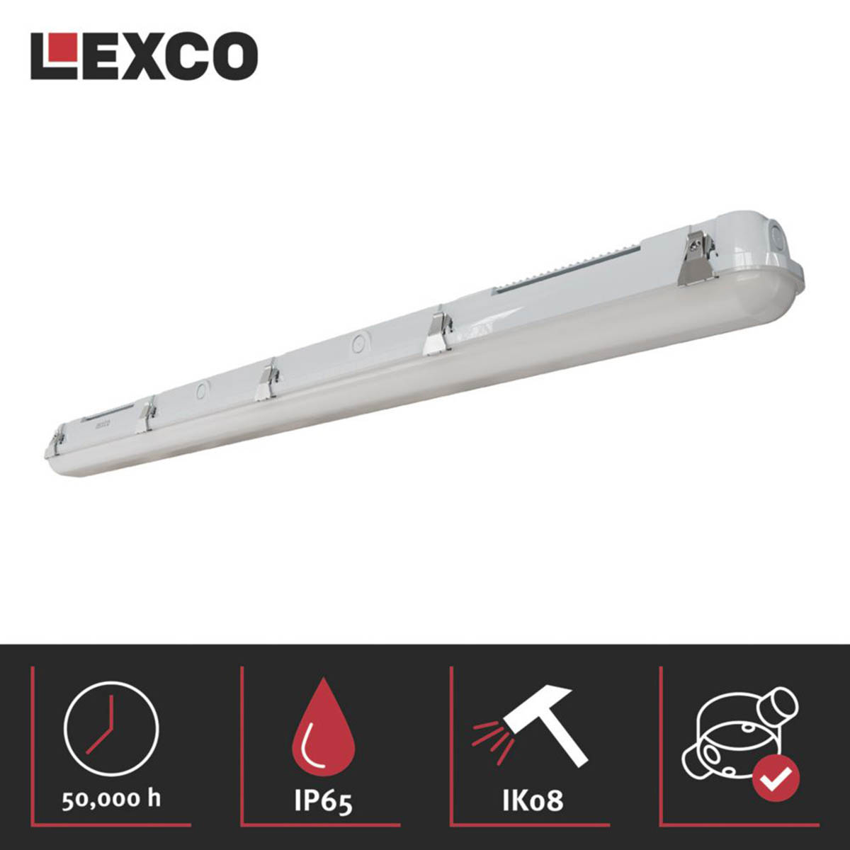 Lexco LED Batten Light Single 4ft Dimmable Tunable Ceiling CCT36W Variable White - Image 3