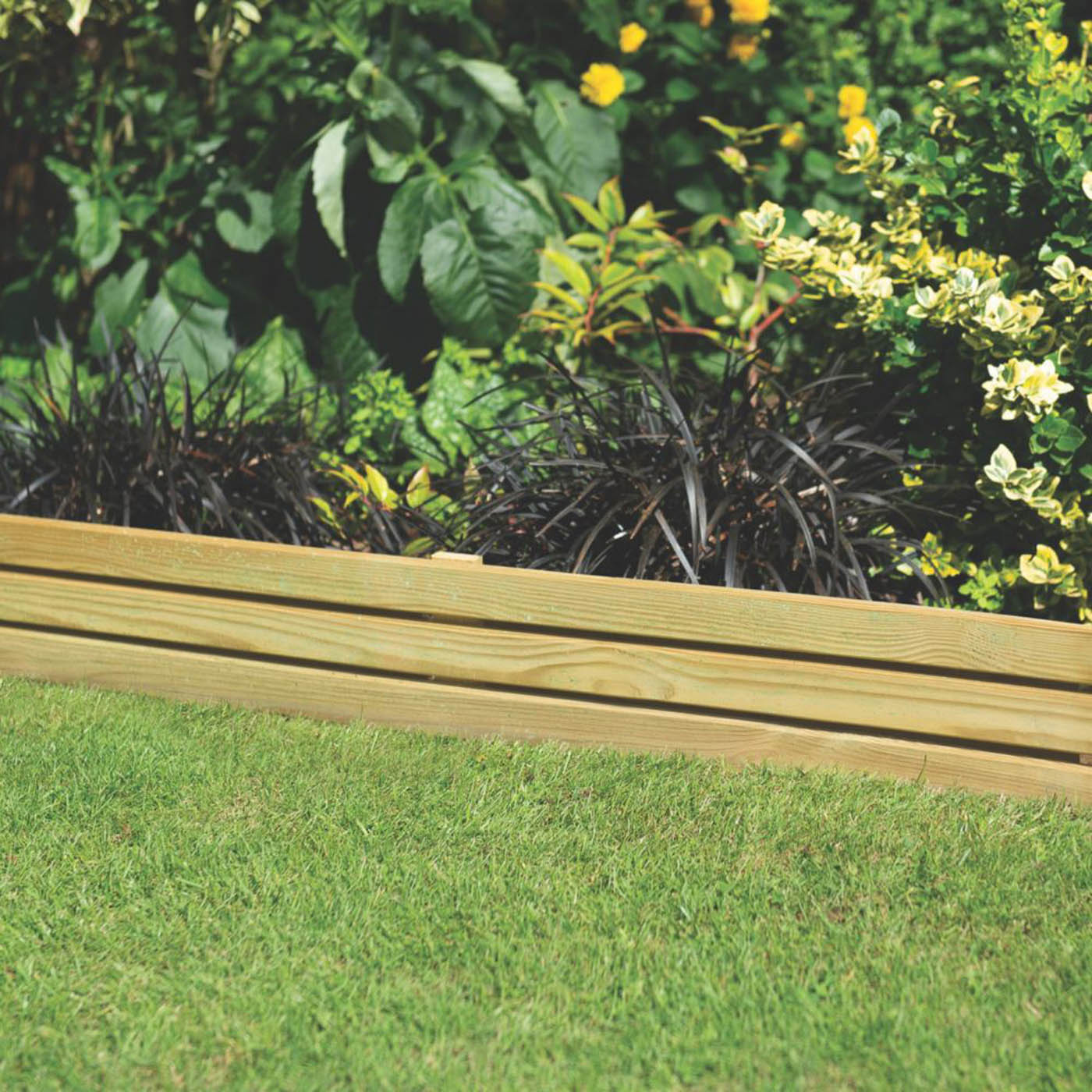 Forest Garden Slatted Border Edging Smooth-Planed 1.2m 5 Pack - Image 2