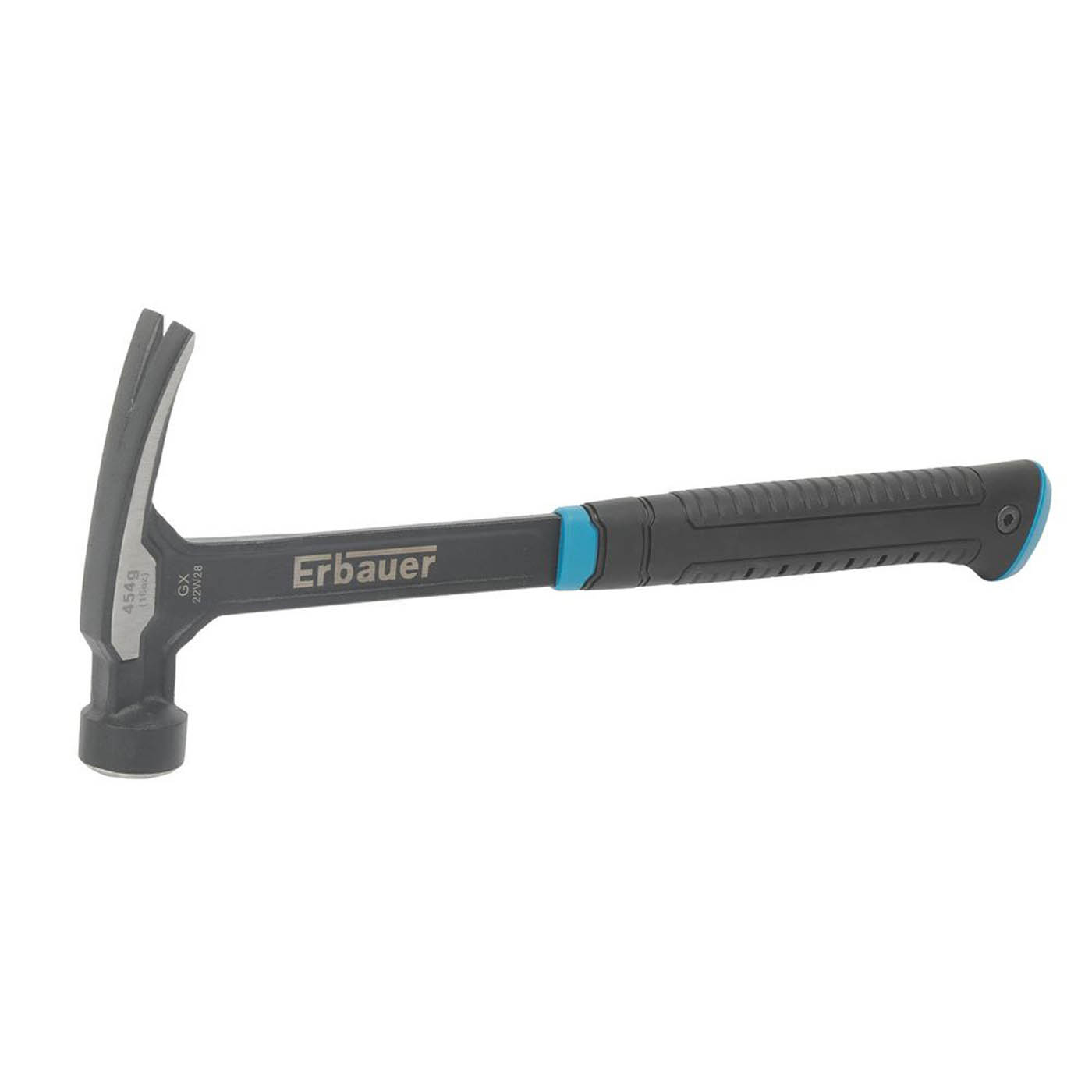 Erbauer Claw Hammer 16oz Carbon Steel Head Ergonomic Soft-Grip Handle Slimline - Image 3