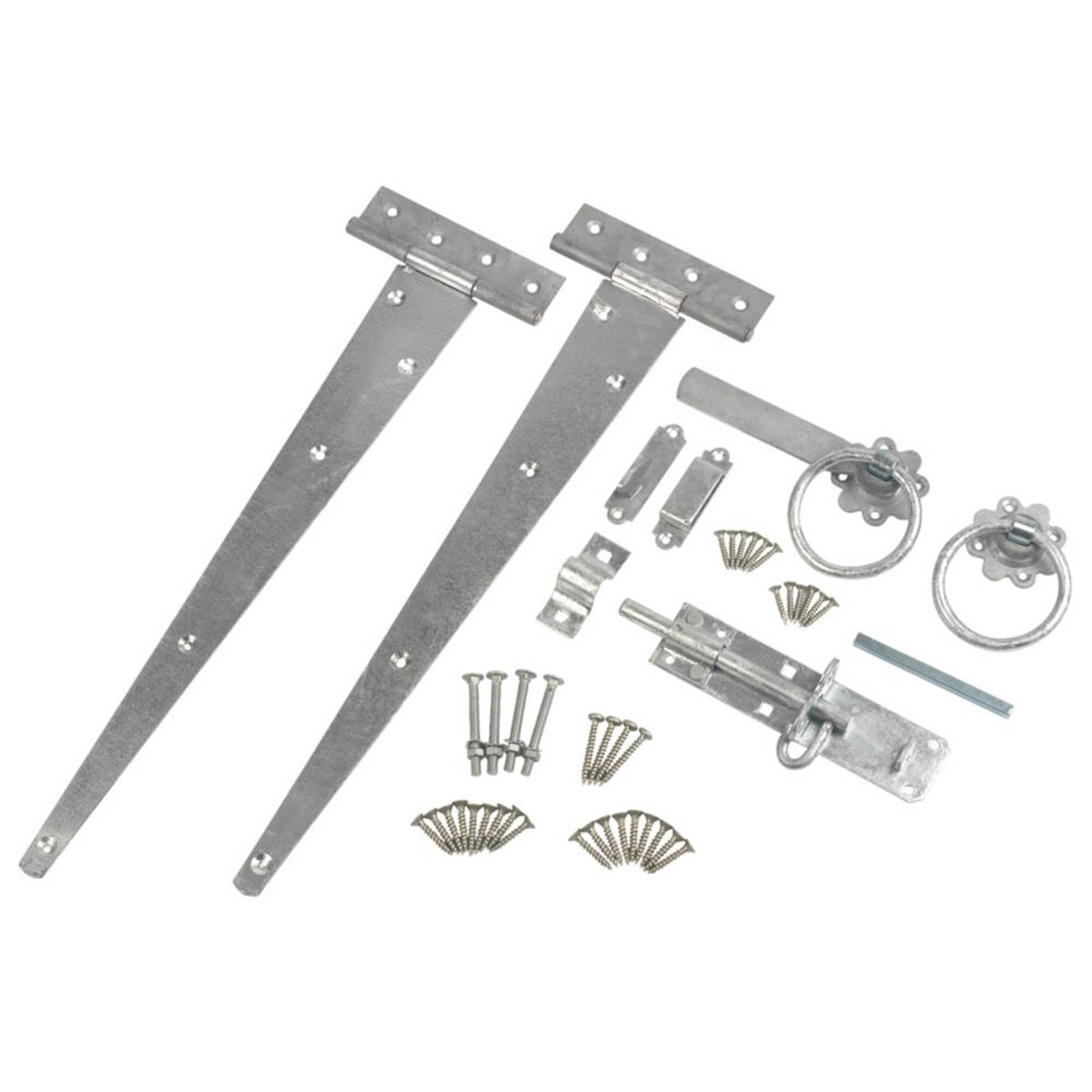 GateMate Side Gate Kit 5 Pieces Hinges Latch Galvanised Steel Rust Resistant - Image 1