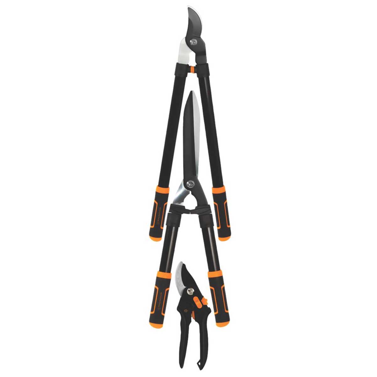 Magnusson Garden Cutting Set 3 Pieces Carbon Steel Blades Black Lightweight - Image 1