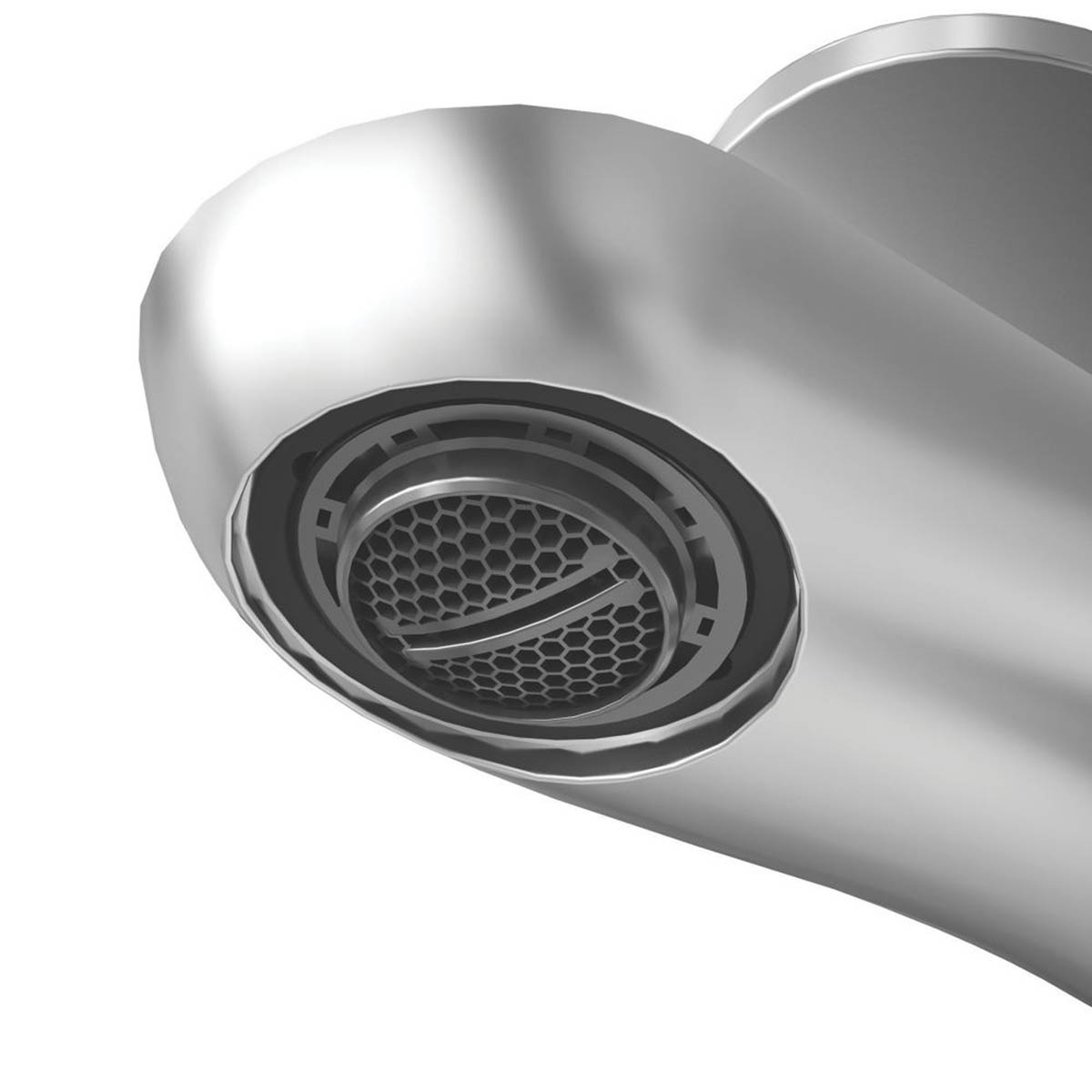 Swirl Basin Mixer Tap Mono Brass Chrome Soft Touch Lever Clicker Waste Modern - Image 2