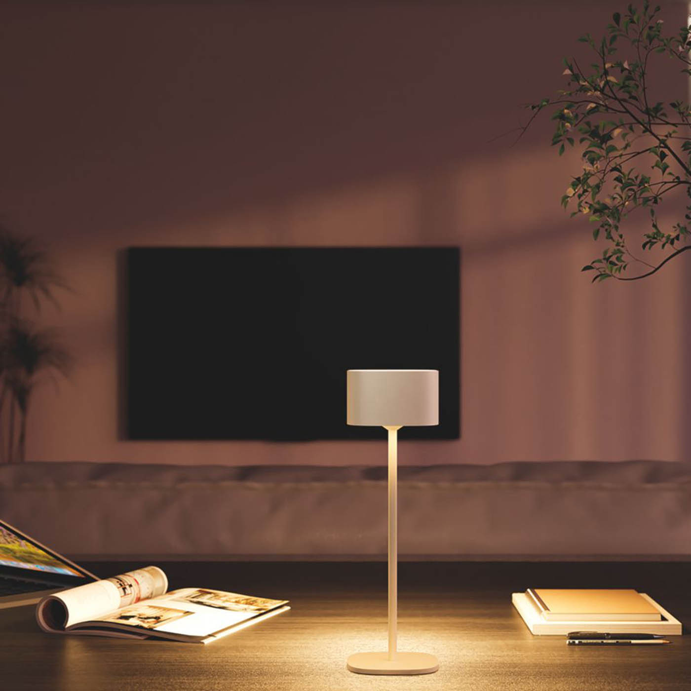 Calex LED Table Lamp Serino Rechargeable Sand 90lm - Image 6
