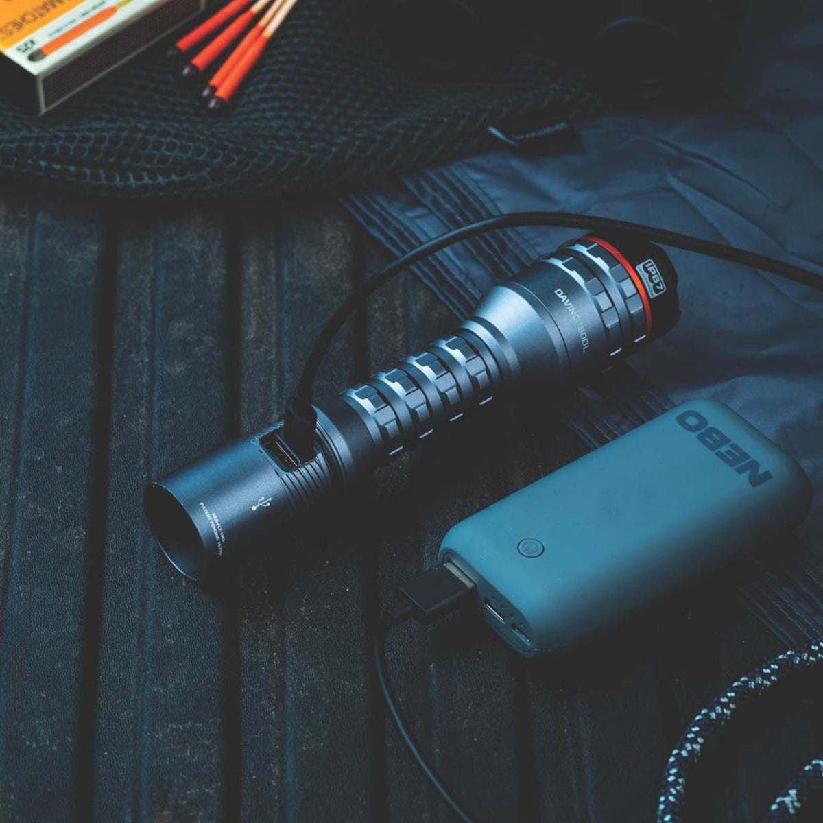 Nebo Flashlight LED Storm Grey Rechargeable Water Impact Resistant 800lm - Image 5