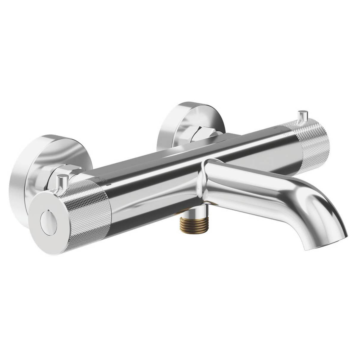 Swirl Thermostatic Bath Filler Shower Mixer Tap Valve With Diverter Double Lever - Image 3