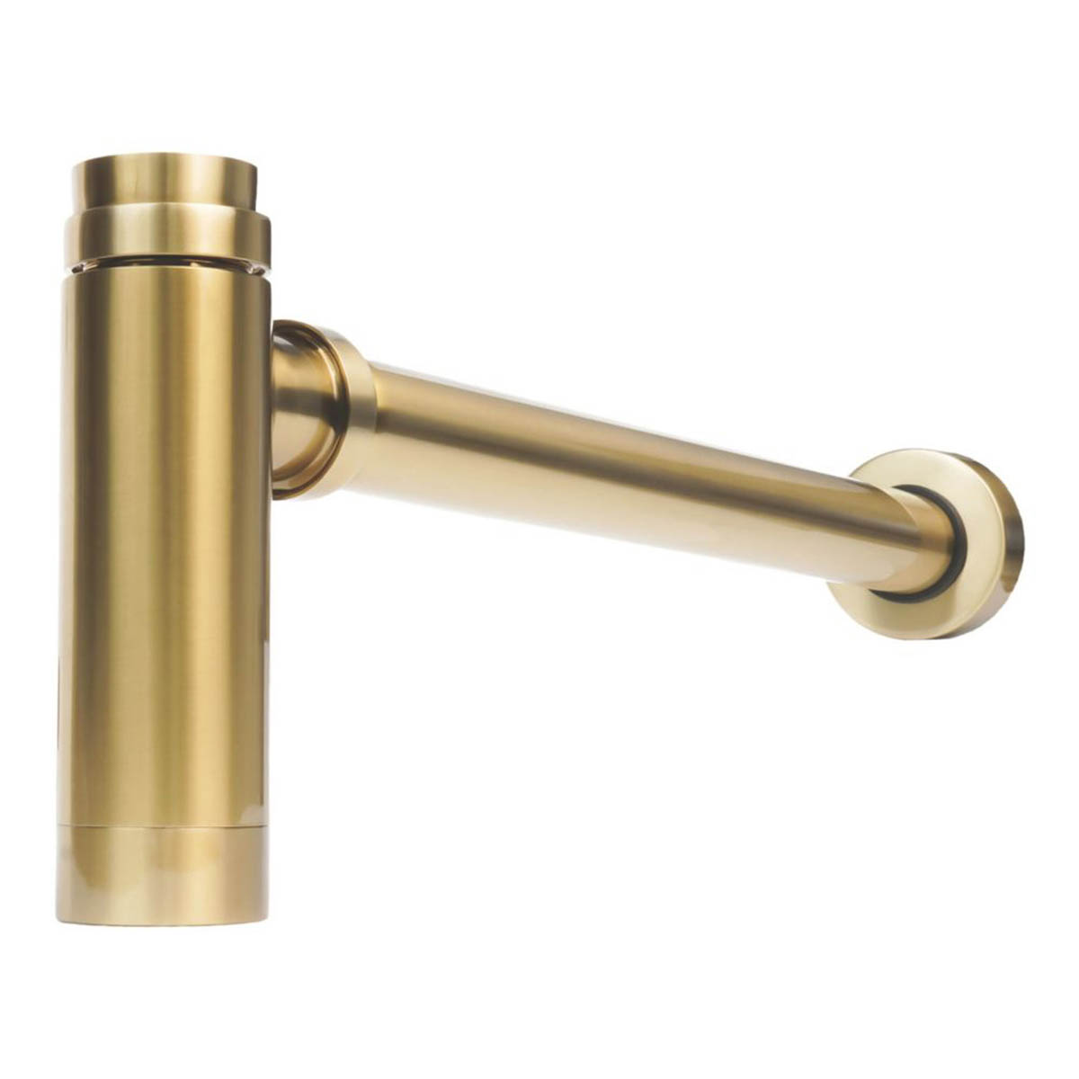 Flomasta Bottle Trap Telescopic Brushed Brass Adjustable Demountable Modern 32mm - Image 1