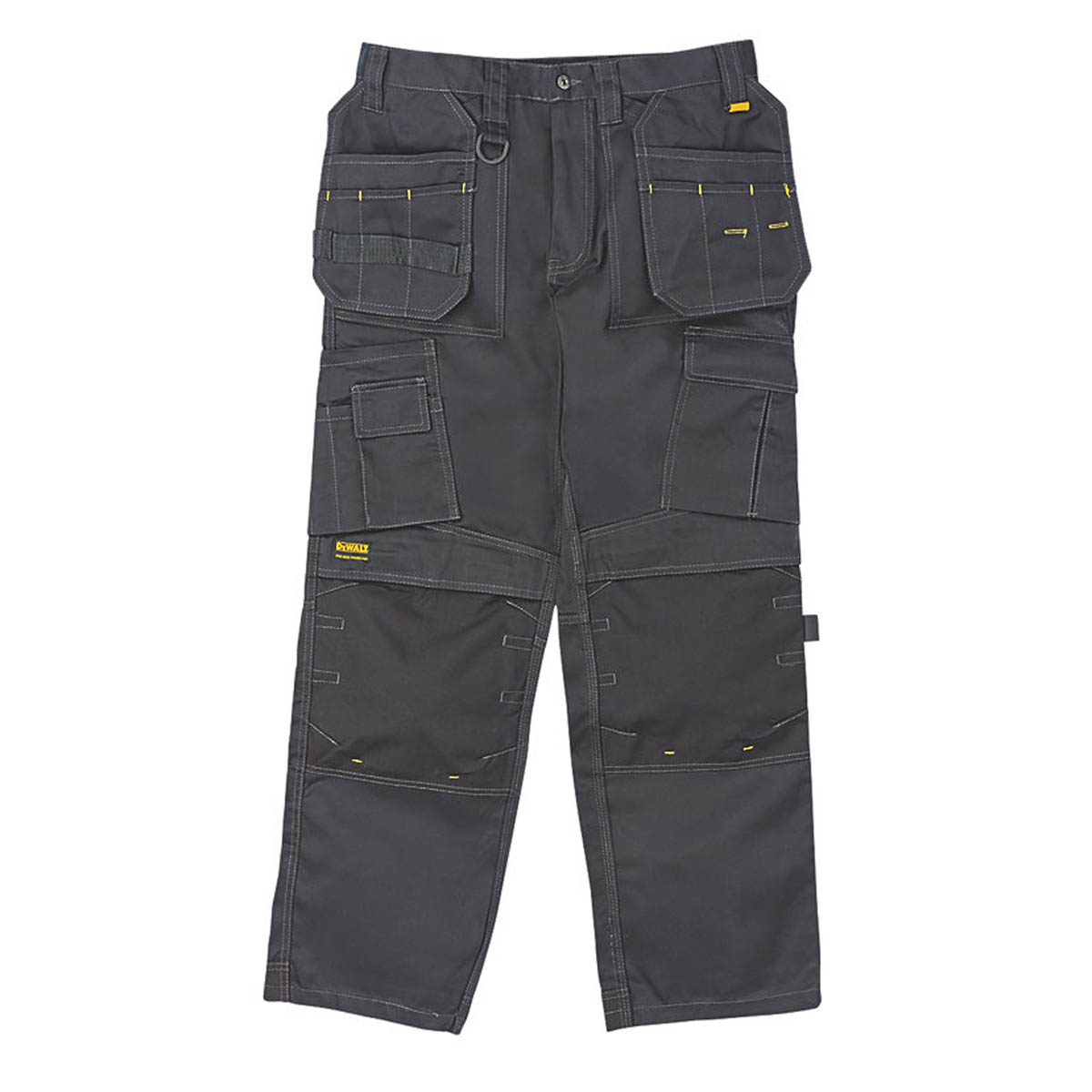 DeWalt Work Trousers Mens Black Straight Leg Breathable Multi Pocket 30"W 29"L - Image 1