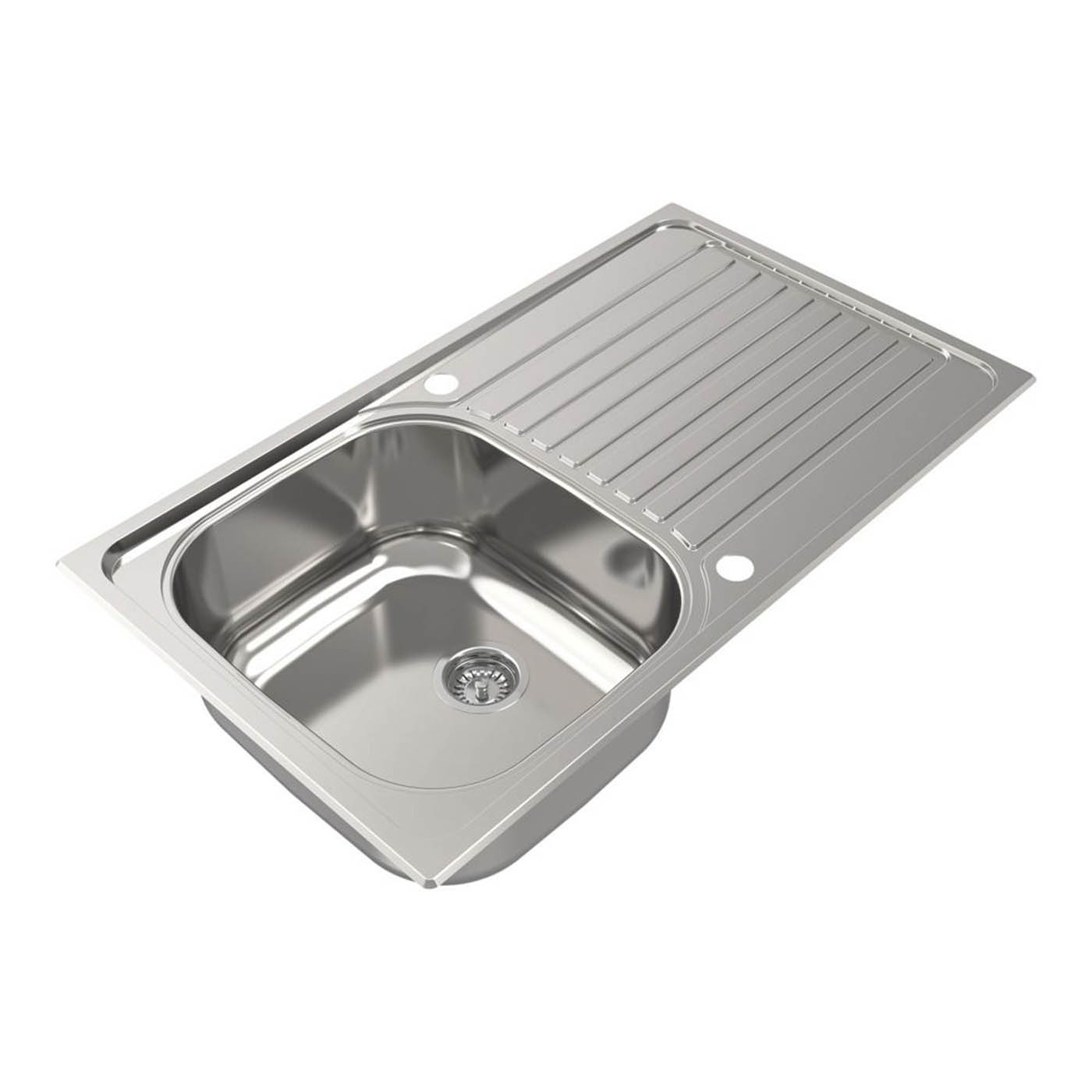 Jabiri Compact 1 Bowl Satin Stainless Steel Sink 600mm x 500mm - Image 1