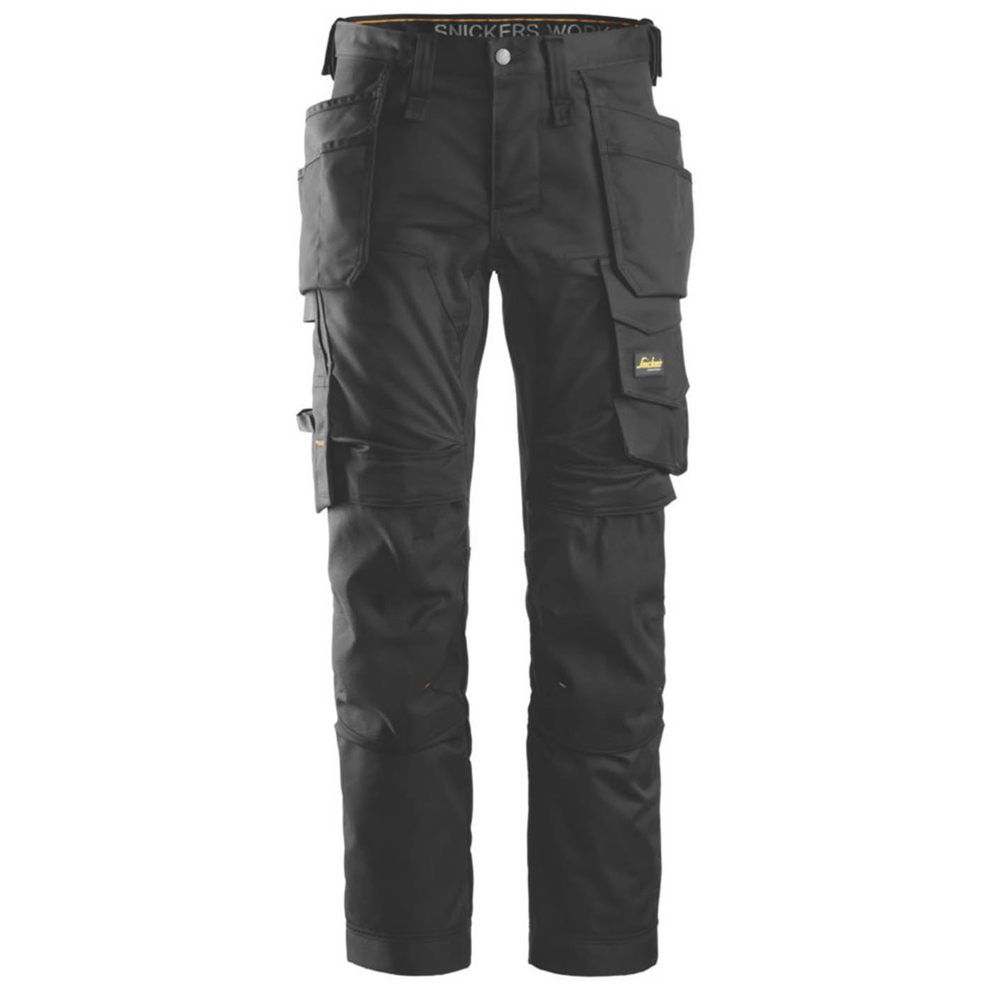 Snickers Work Trousers Mens Slim Fit Black Stretch Multi Pockets Cargo 39W 35L - Image 1