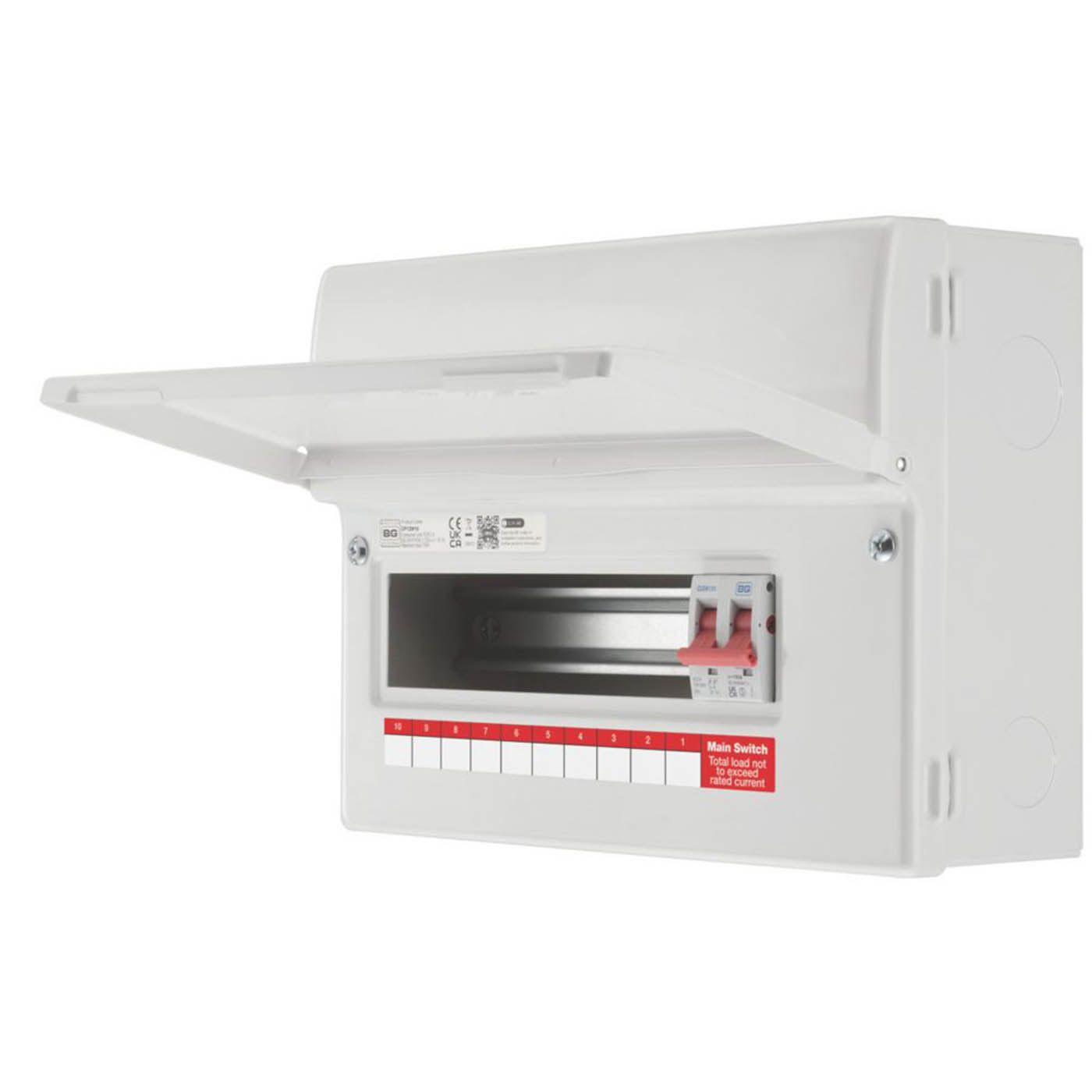 British General Consumer Unit 10-Way CF12M10-01 High Integrity 100A Main Switch - Image 1