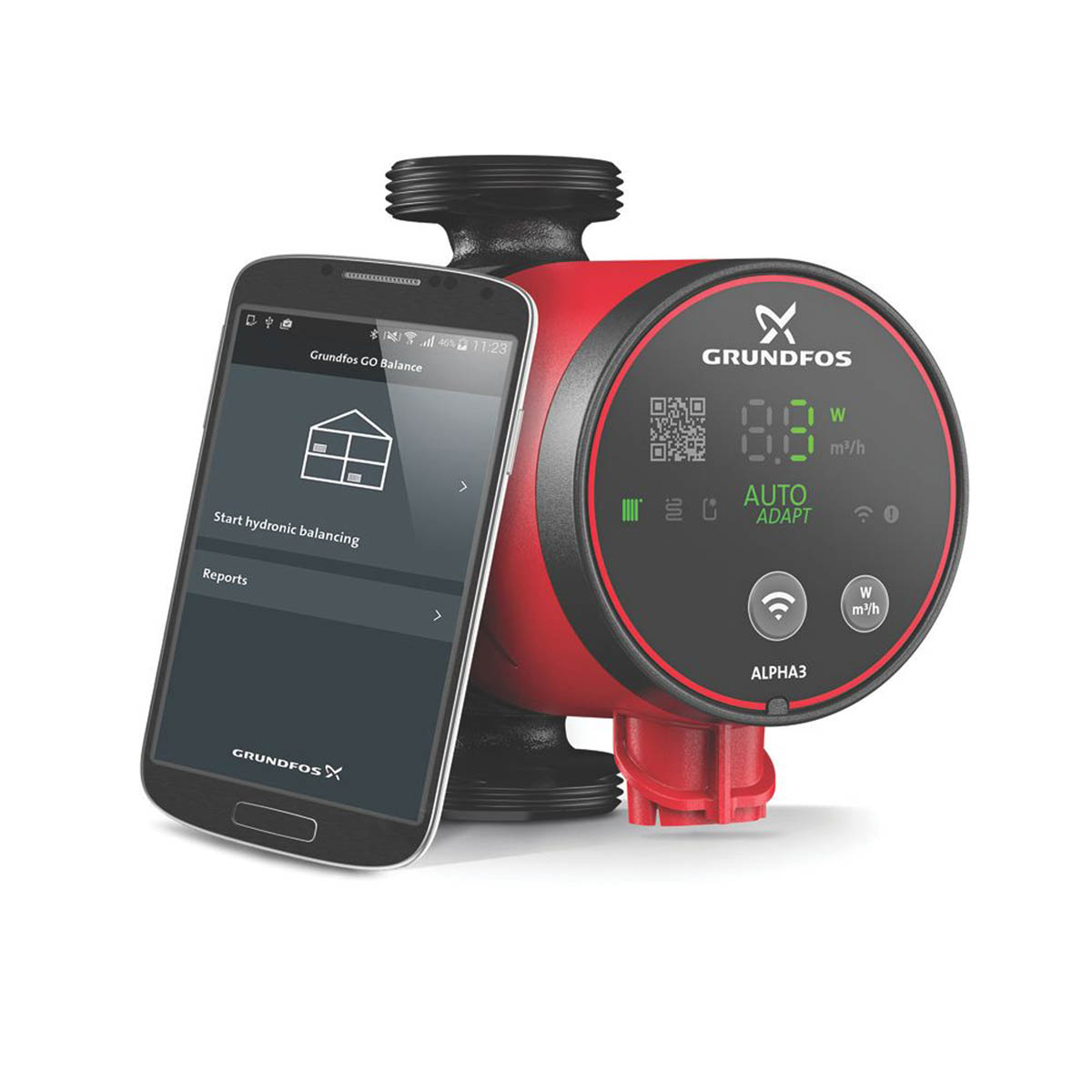 Grundfos Alpha3 Smart Heating Pump 9 Speed App Control 230V IPX4 - Image 2