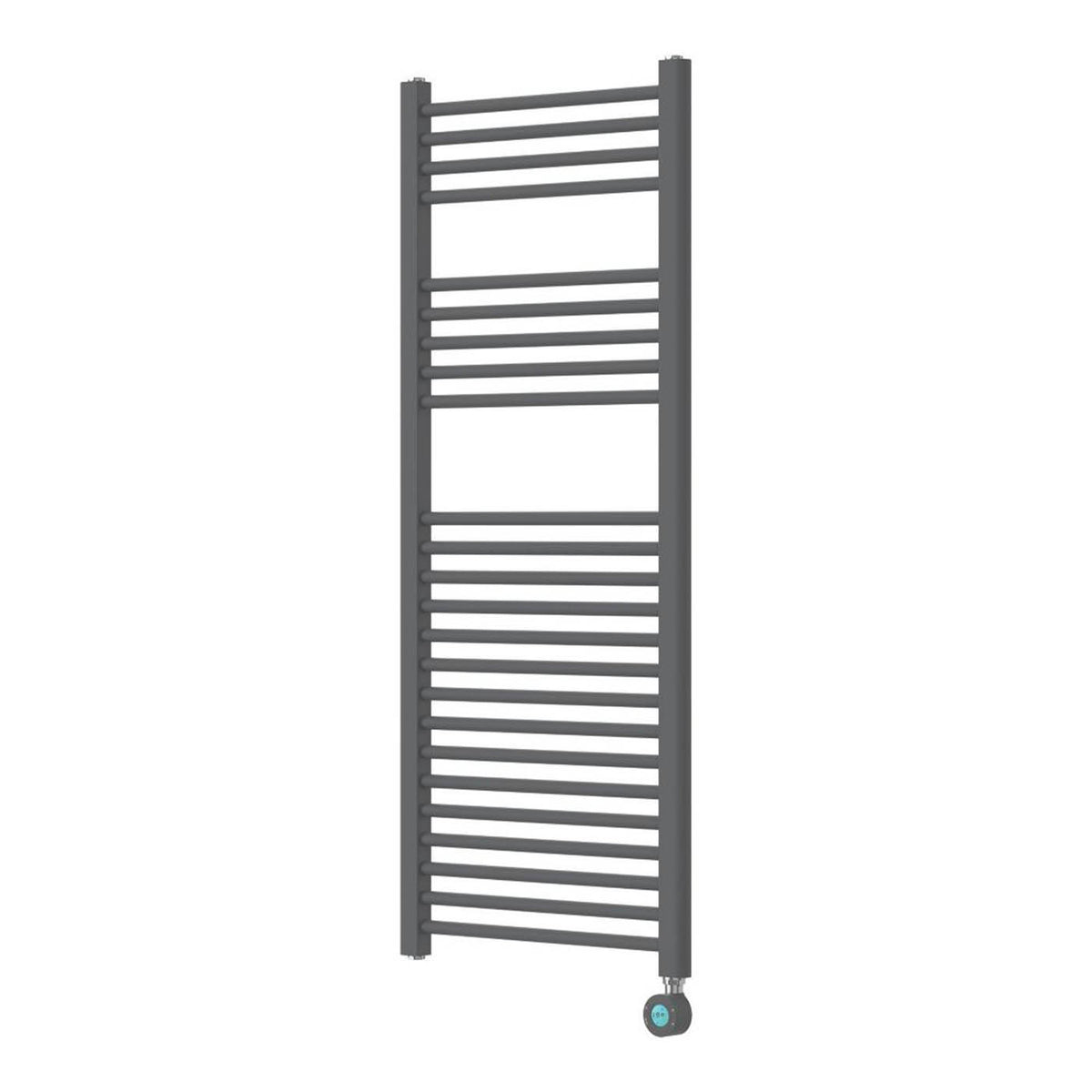Flomasta Electric Towel Rail Radiator Anthracite Flat Bathroom Warmer H120xW50cm - Image 1