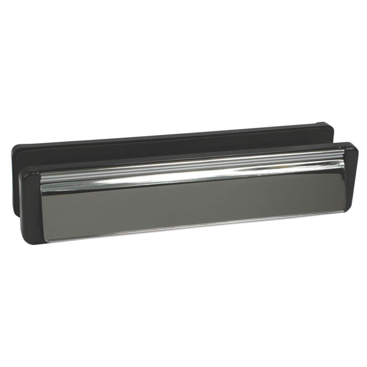 Fab and Fix Letter Plate Zinc Alloy Chrome External Anti Snap Flap 310 x 68mm - Image 1
