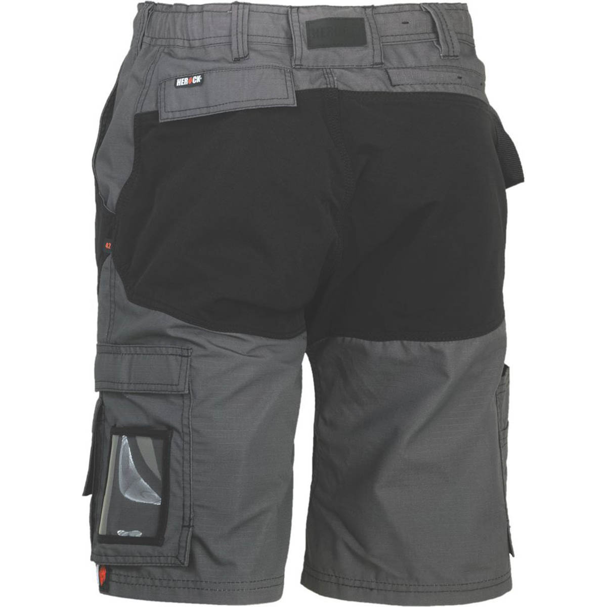 Herock Work Shorts Mens Grey Black Breathable Stretch Multi Pockets 30"W - Image 2