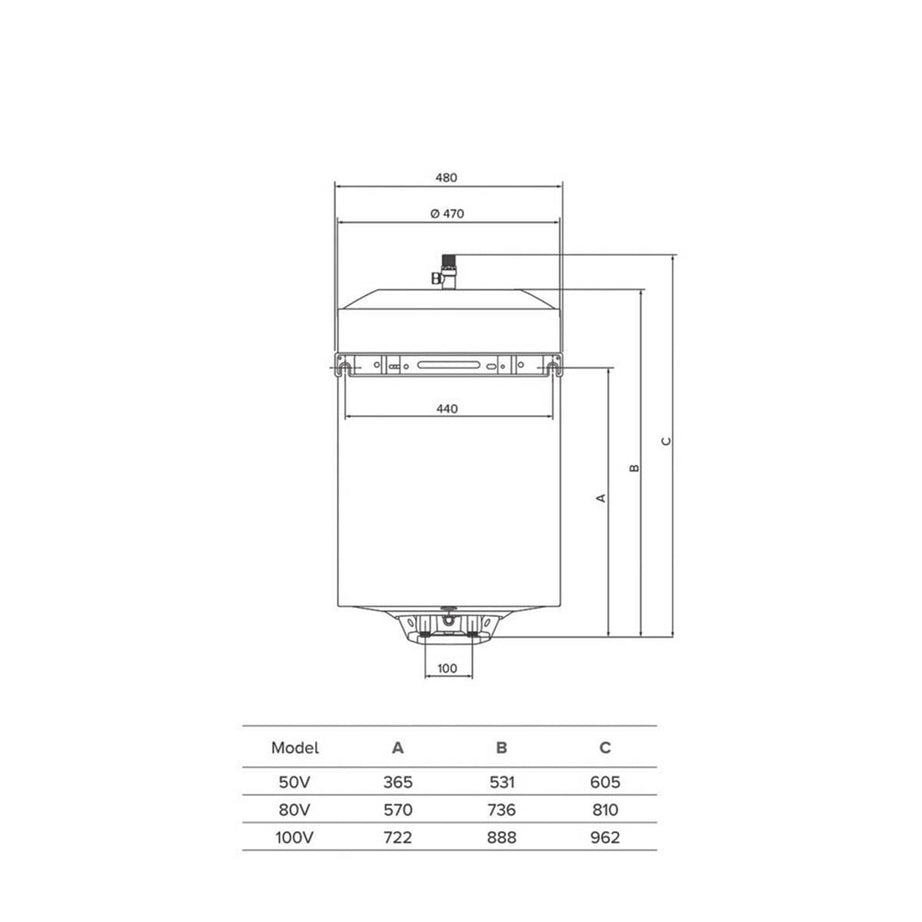 Ariston Storage Water Heater Electric 3kW Pro1Eco80 Wall Mounted 80L White - Image 3