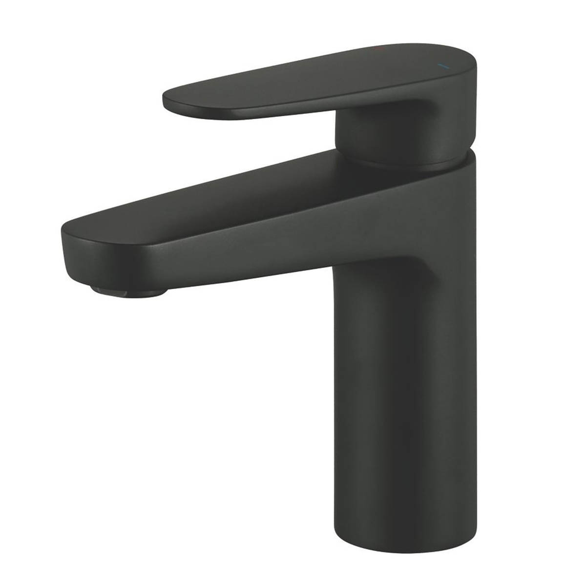 Swirl Bathroom Basin Tap Mono Mixer Black Single Lever Clicker Waste Modern - Image 1