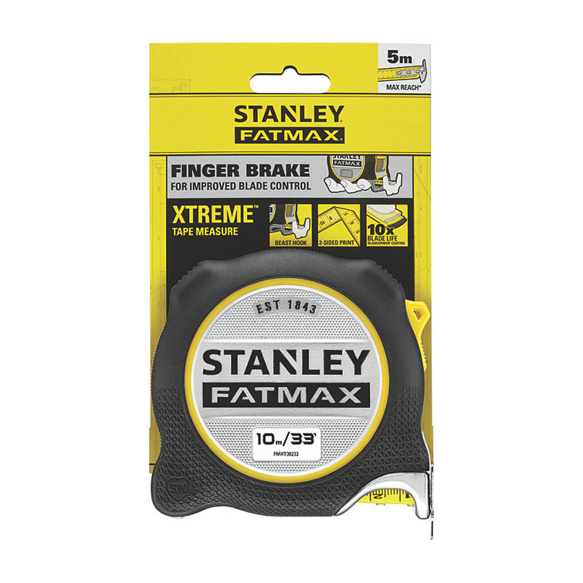 Stanley FatMax Xtreme Tape Measure 10m Metric Imperial Ergonomic Heavy Duty - Image 7