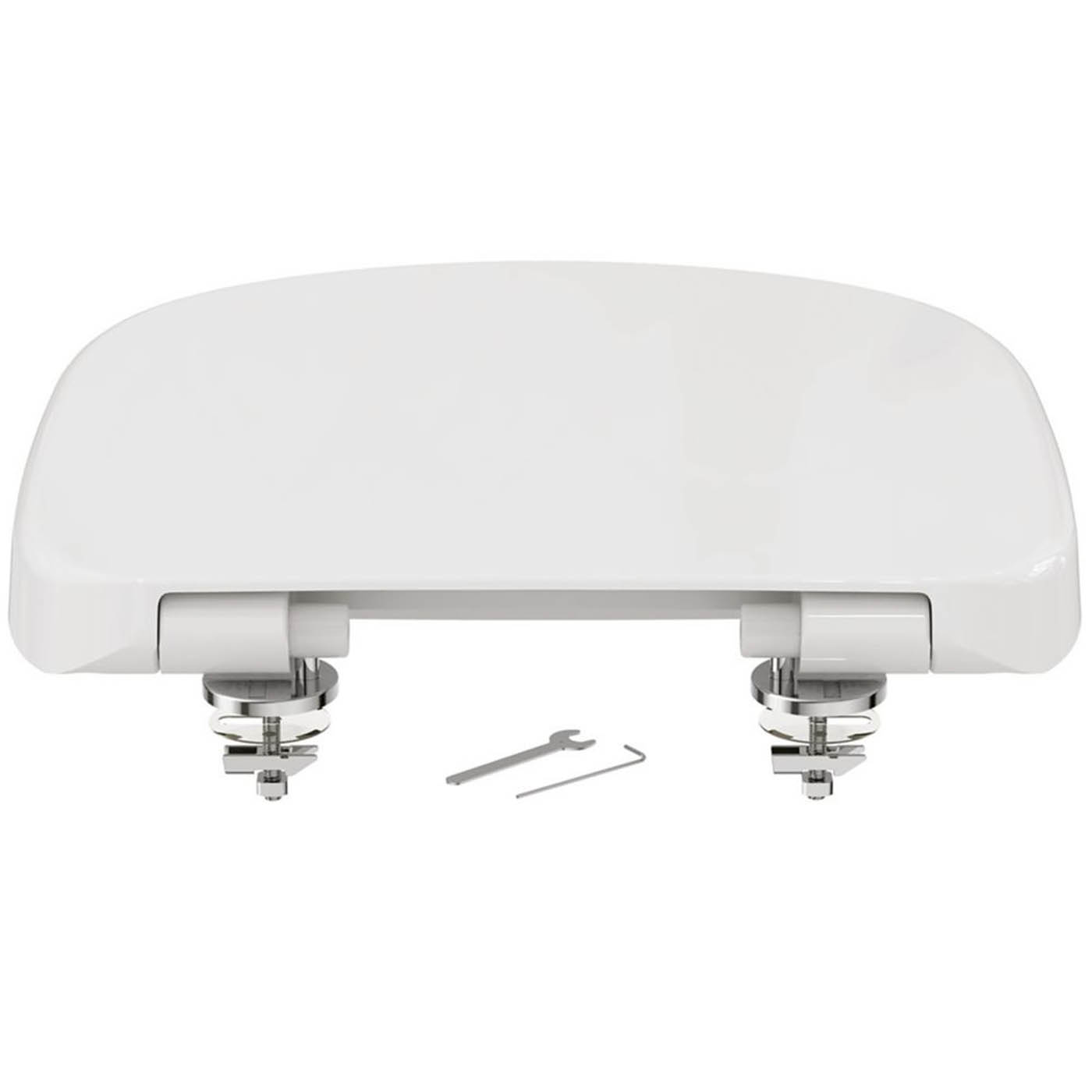 Toilet Seat Cover White Standard Closing Duraplast Top Fix Heavy Duty WC - Image 4