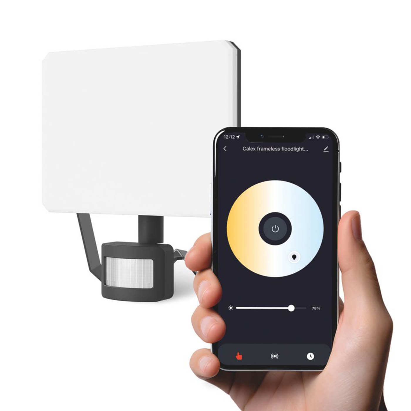 Calex Outdoor LED Smart Frameless Floodlight Black 24W 2500lm - Image 4