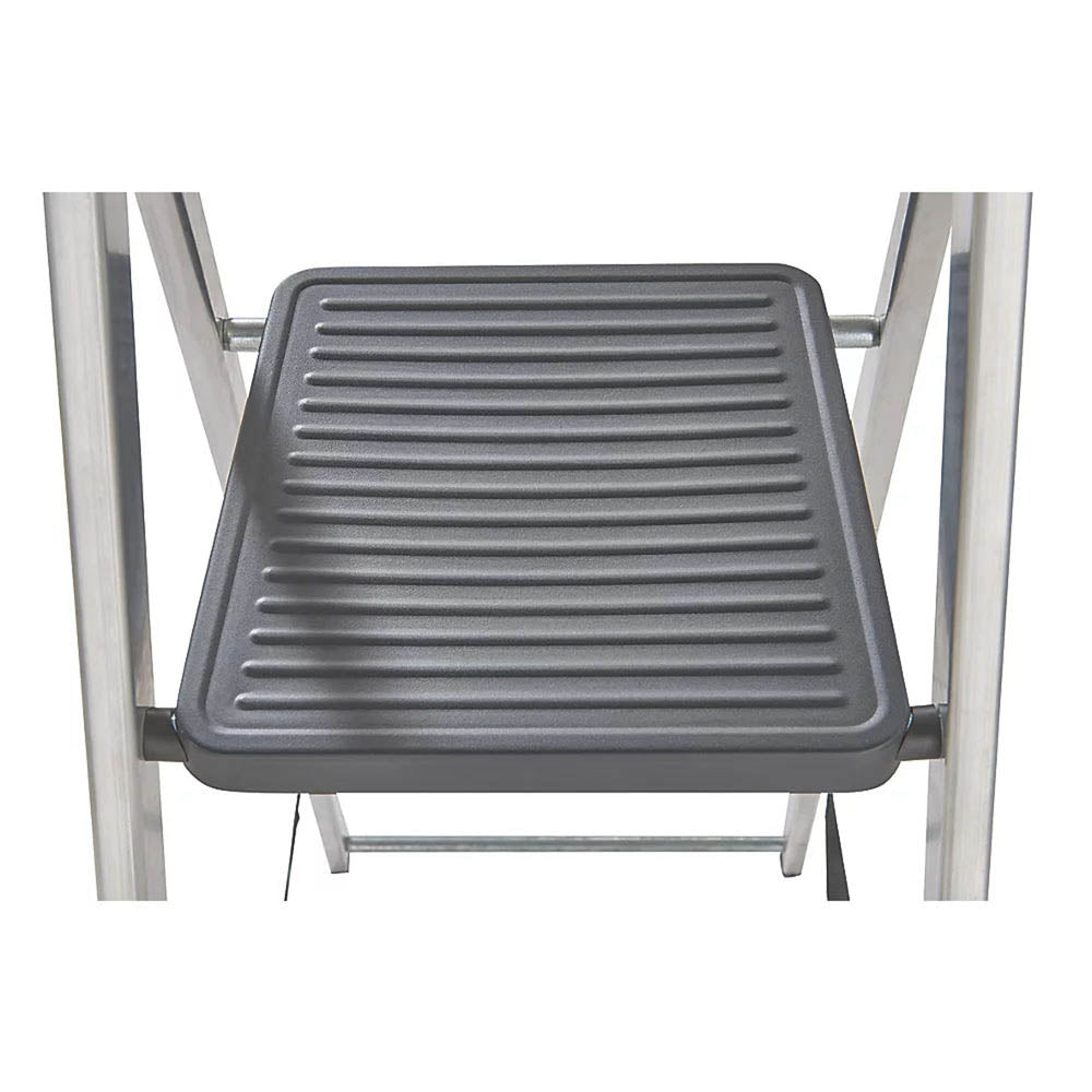 Mac Allister Step Ladder Aluminium 4 Professional Slip Resistant Tread (H)1.44 m - Image 3