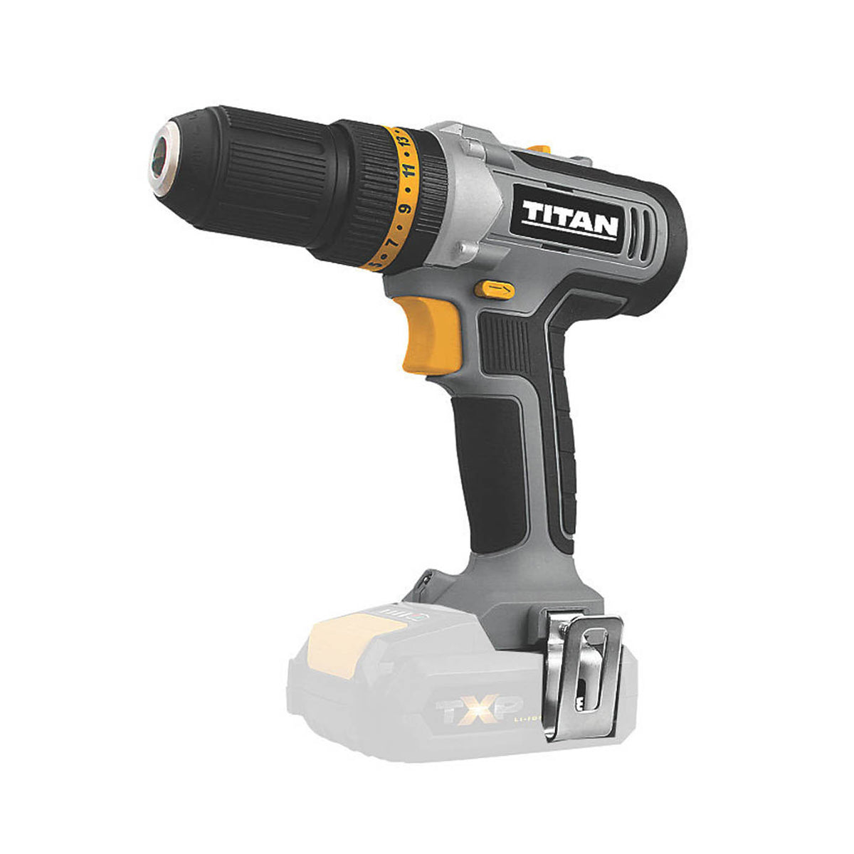 Titan Combi Drill Cordless 18V Li-Ion TTI884COM Soft Grip Compact Body Only - Image 1