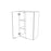 Bathroom Wall Cabinet Soft Close 2 Door Shelves Deep Gloss Taupe Grey 60x90 cm - Image 3