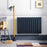 Designer Radiator Grey Horizontal Central Heating Square Panels H60xW118.5cm - Image 3