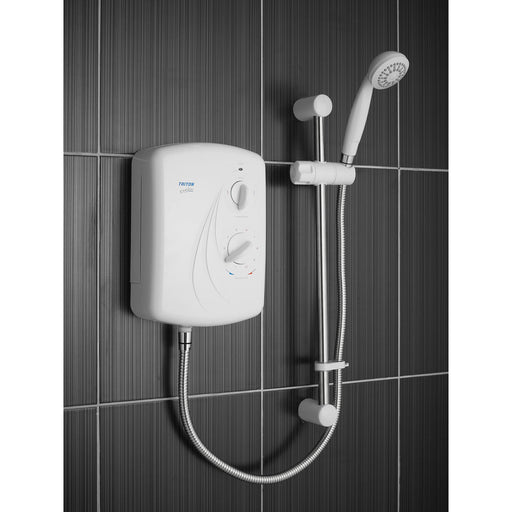 Triton Bathroom Electric Shower Enrich White 8.5kW Thermostatic - Image 1