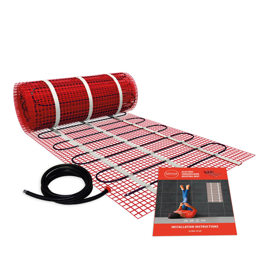 Klima Underfloor Heating Mat 150W Digital Thermostatic Under Tiled Floors 1m² - Image 1