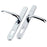 Yale Lock Door Handle Chrome Plated Interior Room Door Chrome Effect Pair 270mm - Image 2