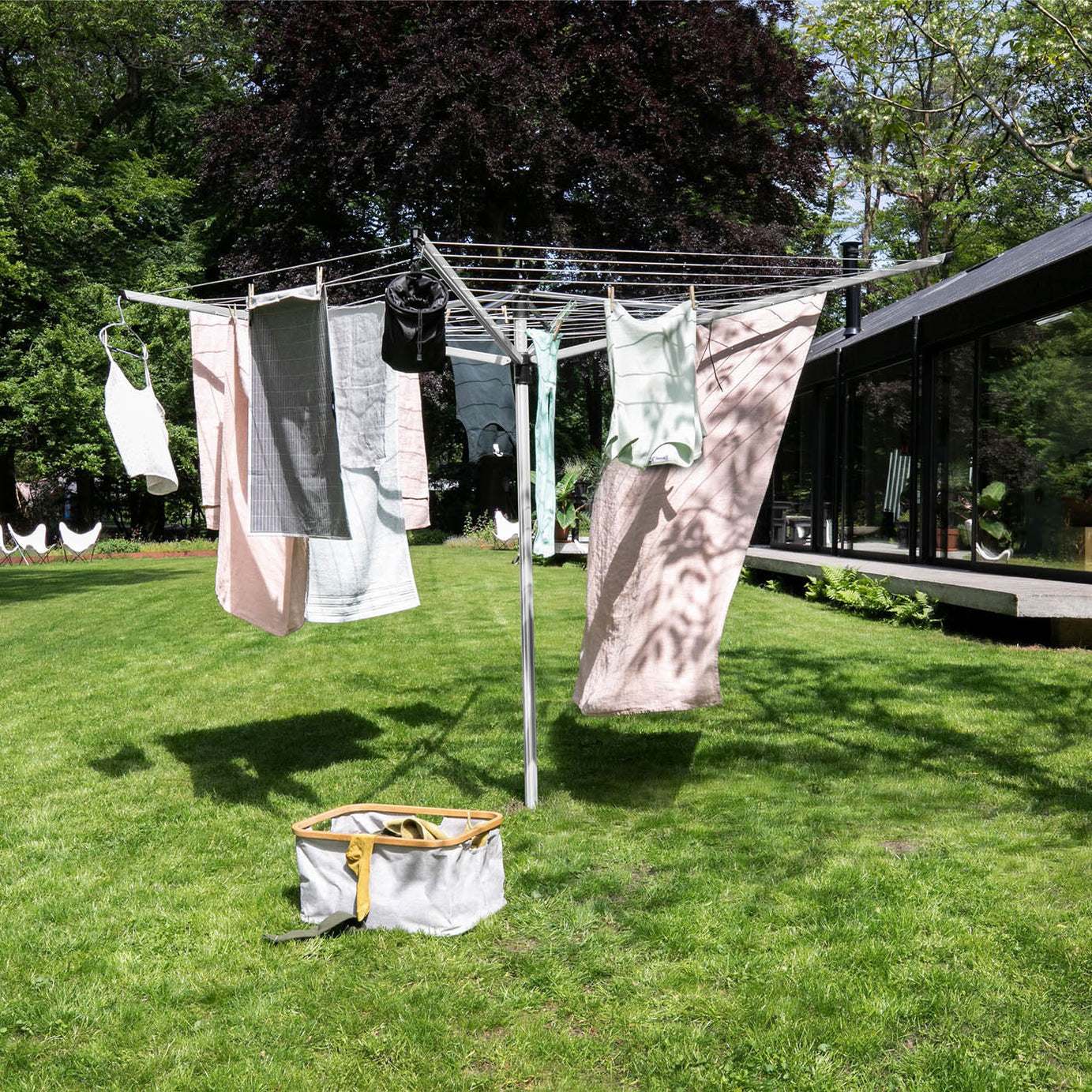 Brabantia Rotary Airer Silver Effect Outdoor Hanging Washing Line Stand 60m - Image 2