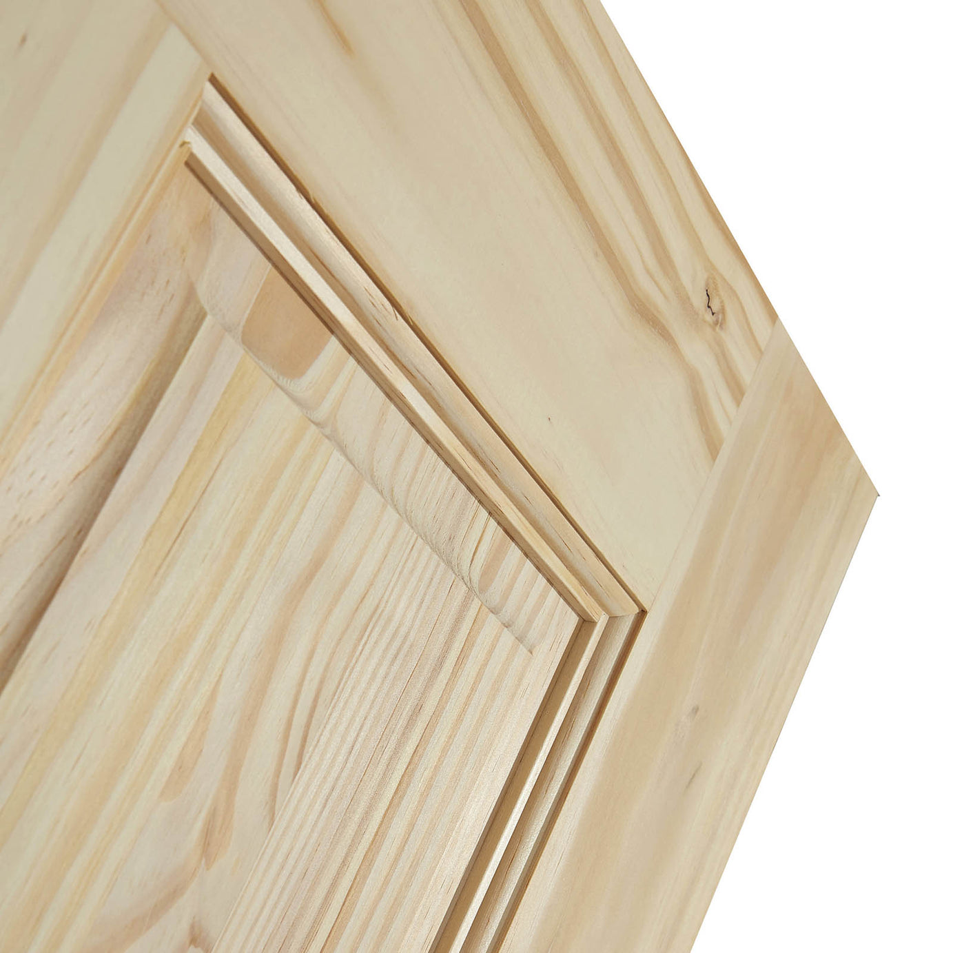 Internal Timber Fire Door 4 Panel Unglazed Natural Pine (H)1981mm (W)762mm - Image 2