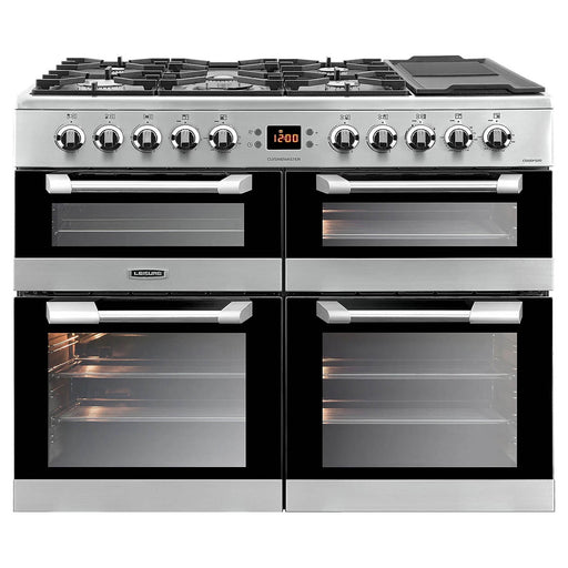 Cooker Gas Hob 3 Electric Ovens Grill Dual Fuel 5 Burners CS100F520X 100cm 194L - Image 1