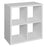 Cube Shelving Unit Matt White Freestanding Wood Bookcase (H)740 (W)740mm - Image 1