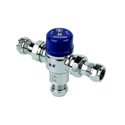 Thermostatic Radiator Mixing Valve Lockshield Brass Modern (TMV) - Image 1