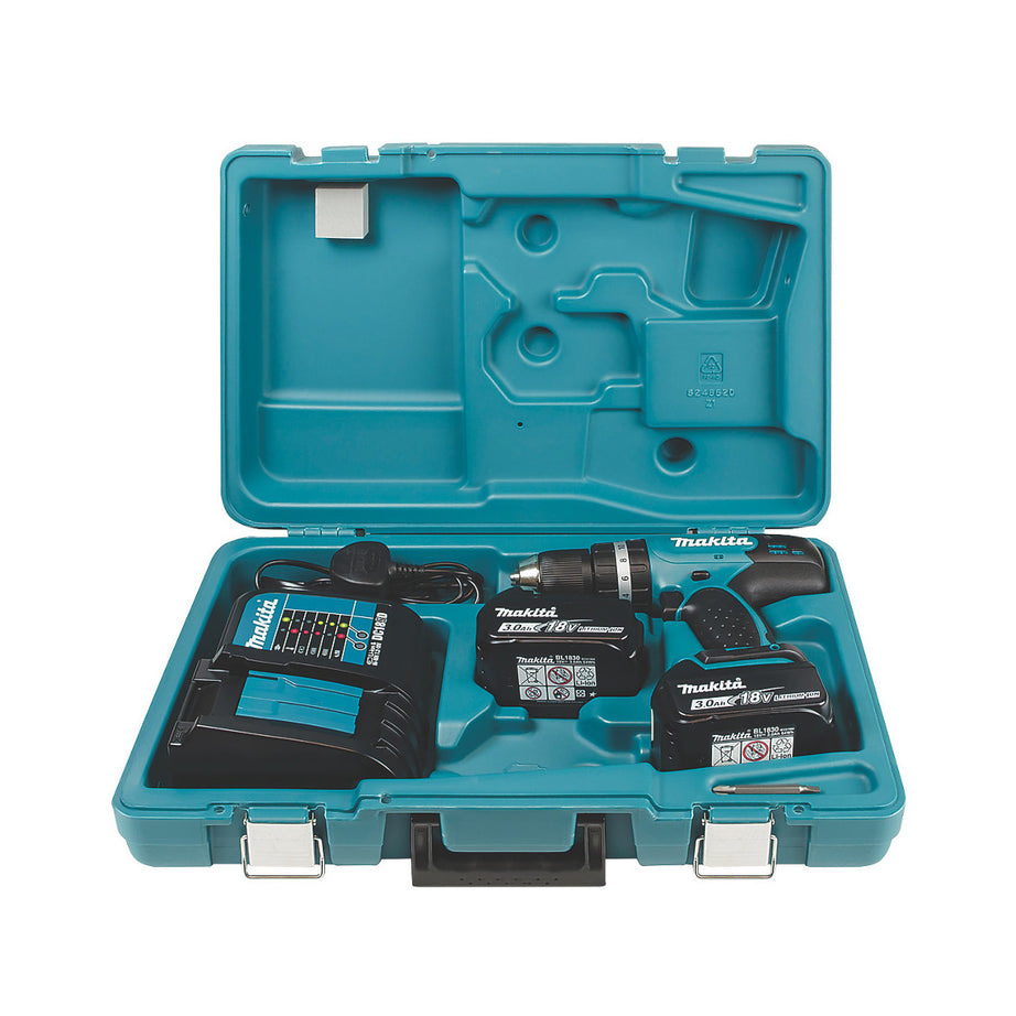 Makita Combi Hammer Drill Cordless 18V 2x3Ah Li-Ion DHP453SFE Compact Heavy Duty - Image 5