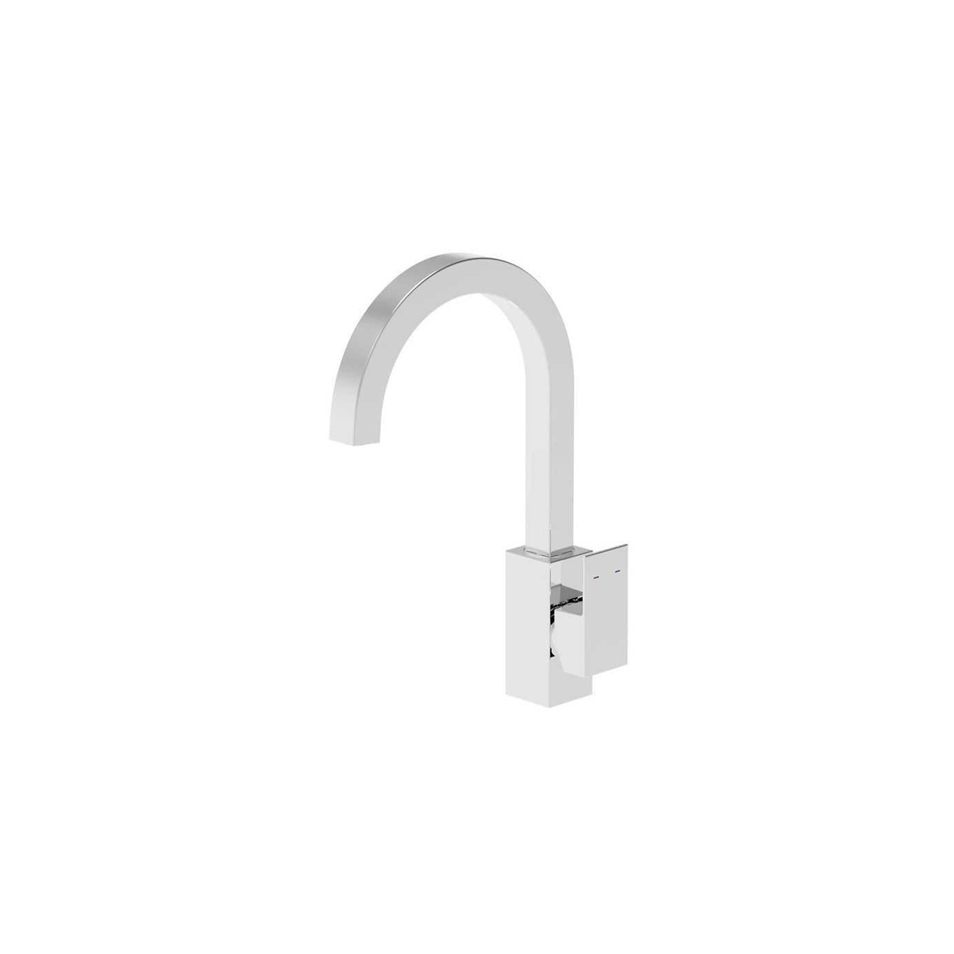 Kitchen Tap Mixer Chrome Single Lever Brass Swivel Spout Modern Faucet - Image 1