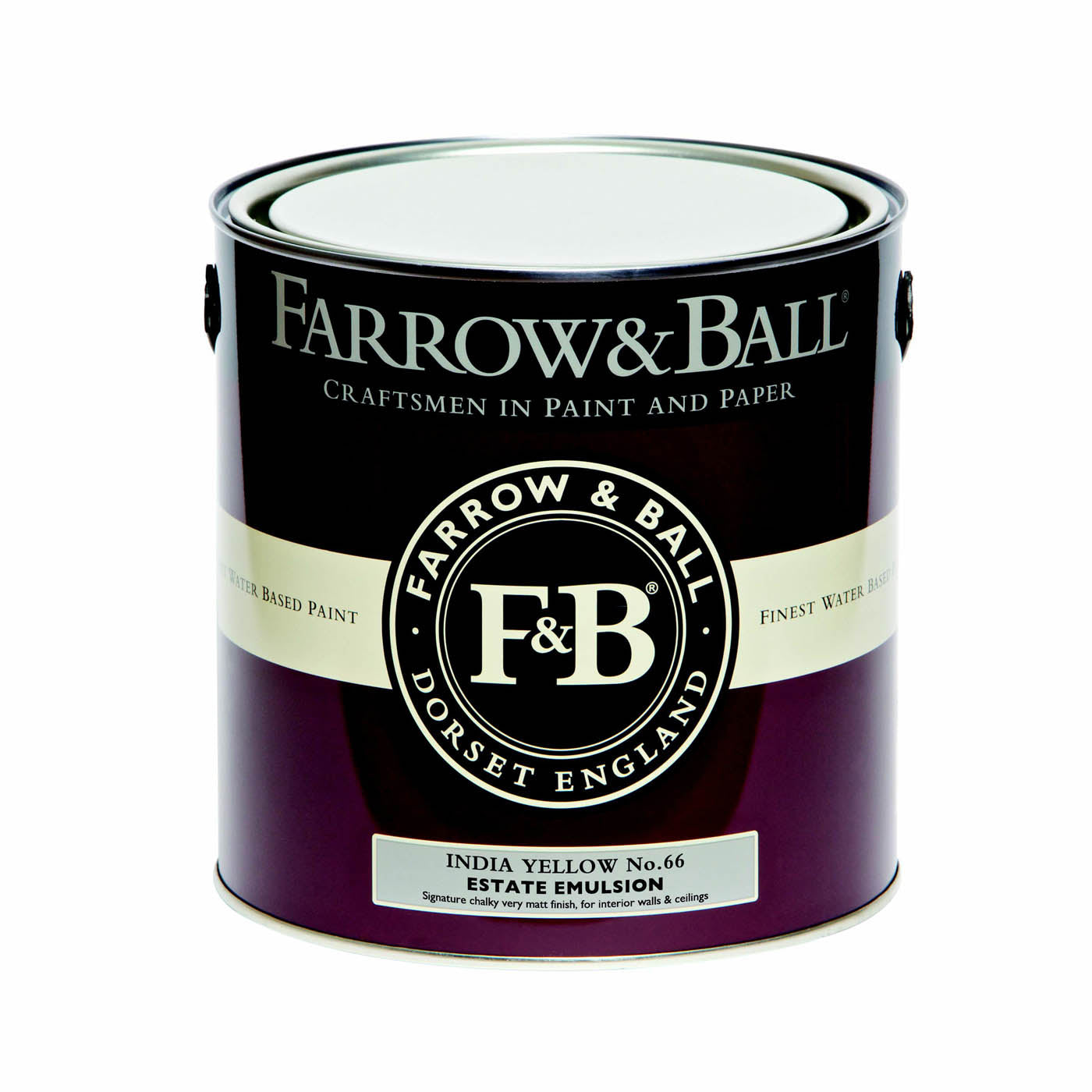 Farrow & Ball Emulsion Paint Estate India Yellow No.66 Matt Wall Ceiling 2.5L - Image 2