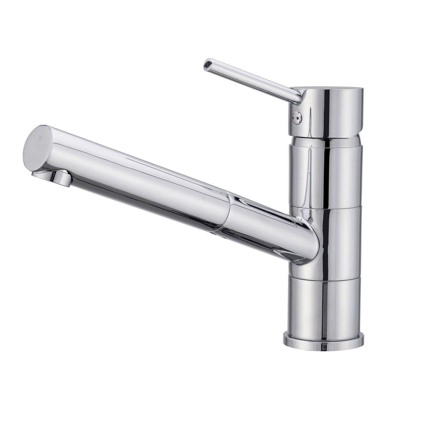 Kitchen Tap Mixer Chrome Single Lever Pull Out Spout Brass Modern Faucet - Image 2