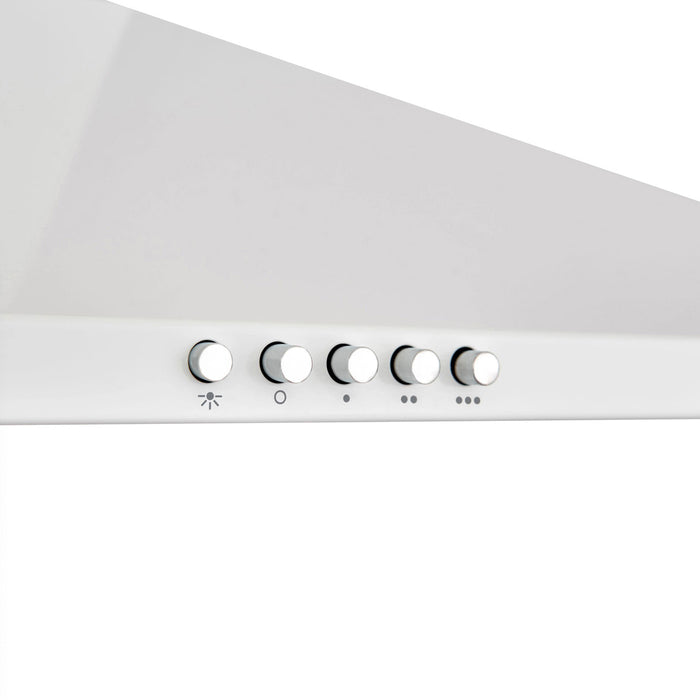 Chimney Cooker Hood CHW60 White Steel LED Adjustable (W)60cm 3 Speeds - Image 4