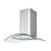 Cooke & Lewis Cooker Hood Extractor Fan Stainless Steel Curved Glass (W) 60cm - Image 1