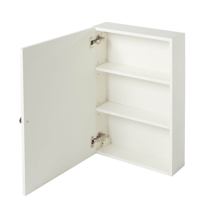 Bathroom Cabinet Wall-Mounted Mirrored White Adjustable Shelves (W)500 (H)700mm - Image 3