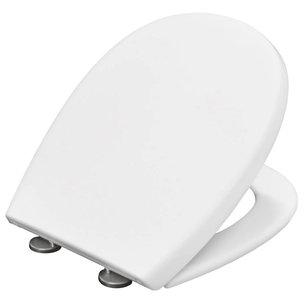 Bemis Toilet Seat Push n'Clean Soft Close Top Fix White 460mm x 360mm - Image 1