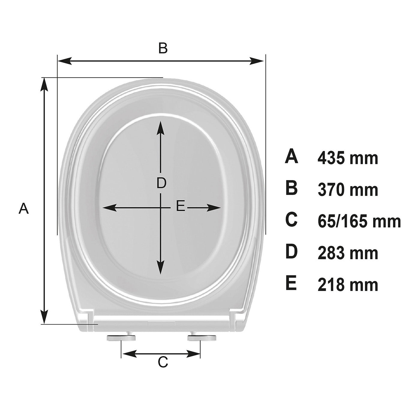 Bemis Toilet Seat Push n'Clean Soft Close Top Fix White 460mm x 360mm - Image 4