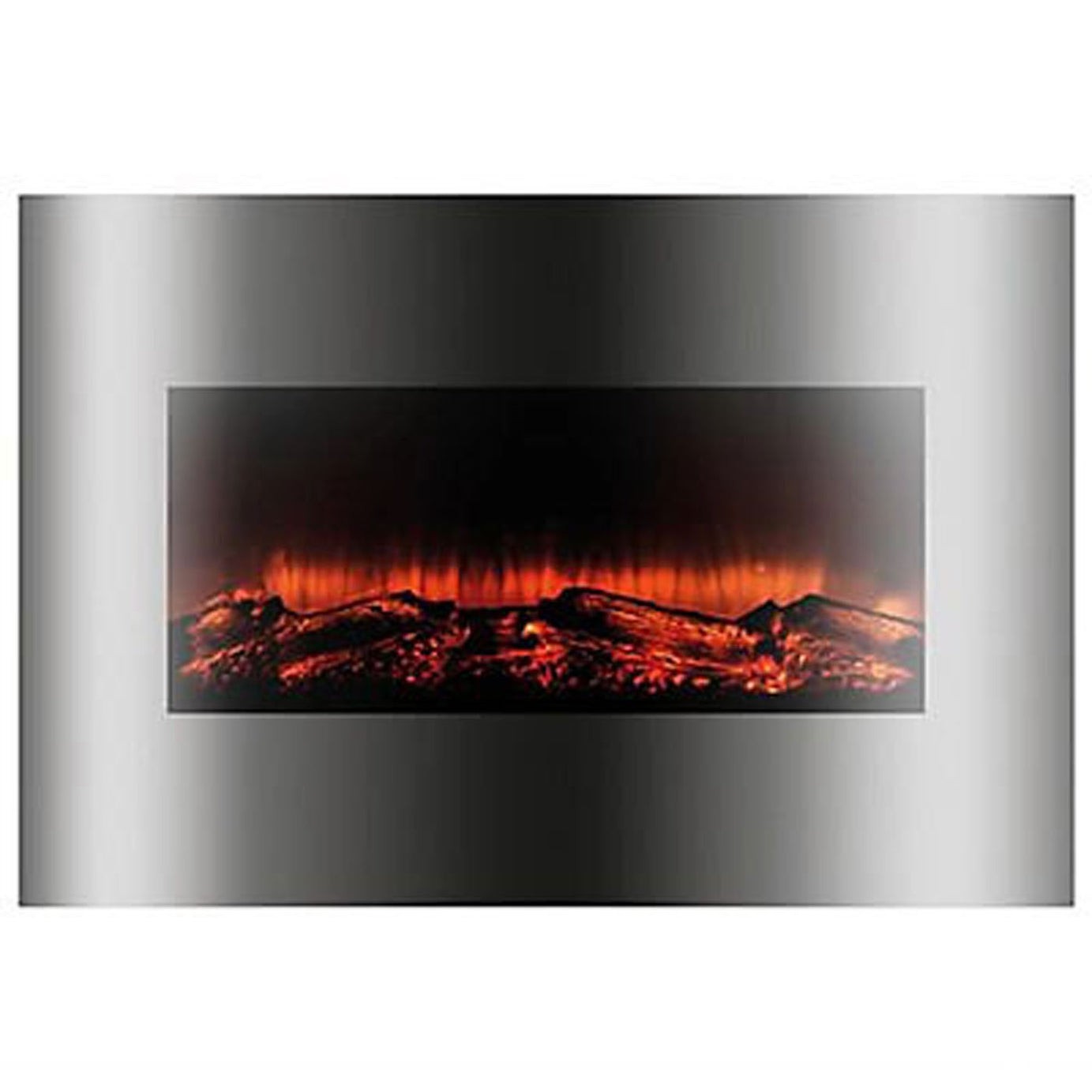 Electric Fireplace Heater Wall Mount LED Flame Effect 7 Day Timer Remote Control - Image 1