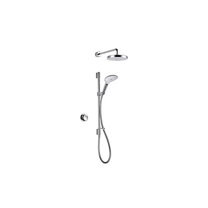 Mira Mixer Shower System Twin Round Head Chrome Thermostatic App Control - Image 1