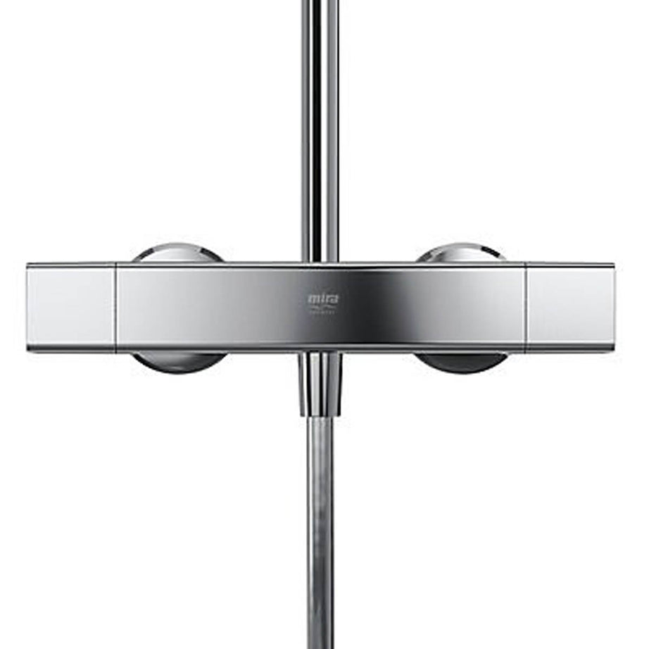 Mira Thermostatic Mixer Shower Chrome Single Spray Pattern Twin Square Head - Image 4
