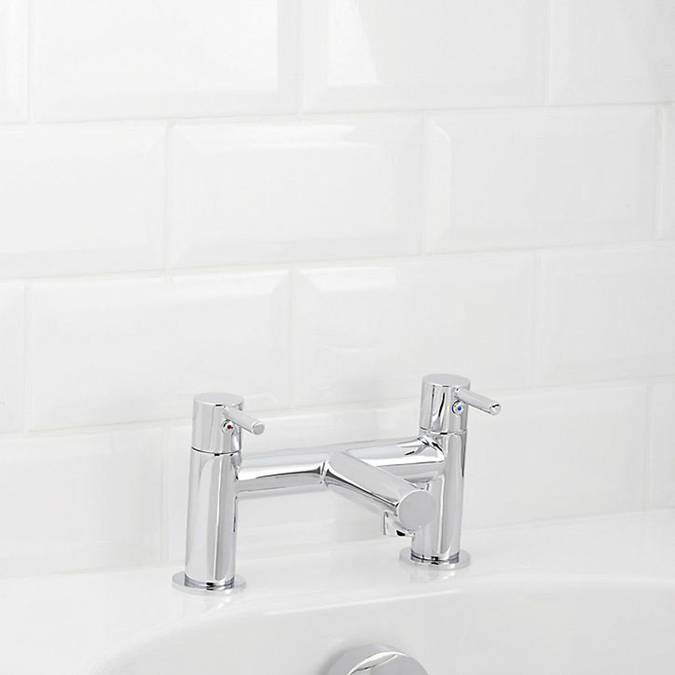Bath Filler Tap Mixer Chrome ¼ Turn Operation Ceramic Cartridge Bathroom - Image 2