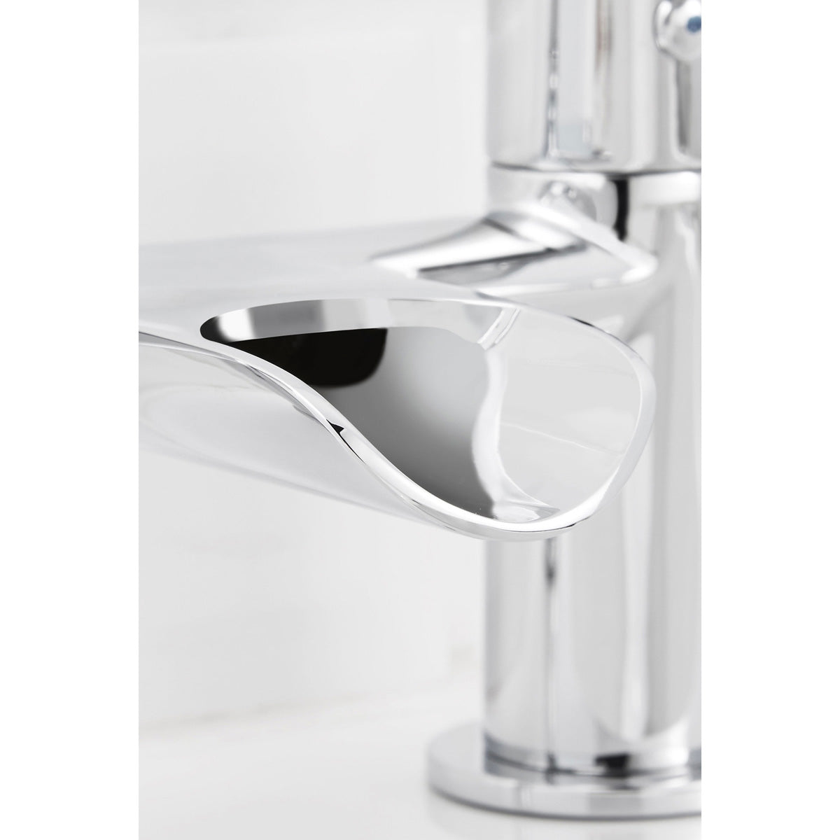 Bath Filler Tap Mixer Chrome Dual Lever Ceramic Cartridge Modern Faucet - Image 2