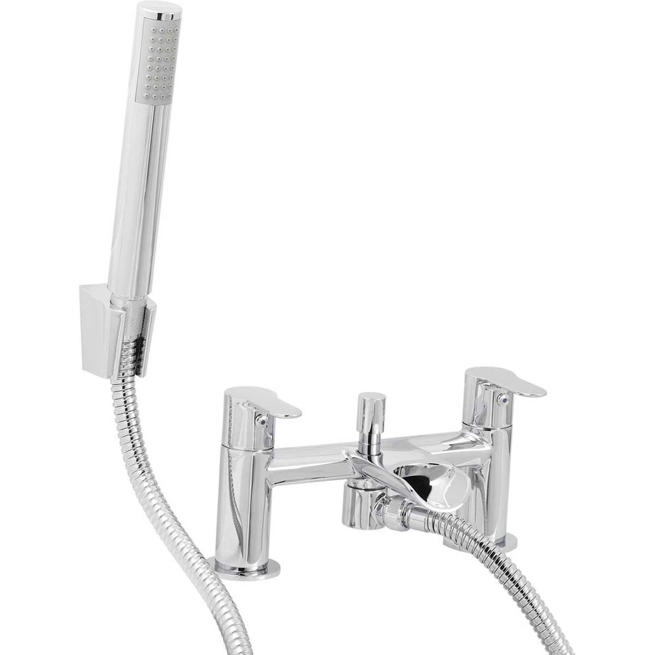 Bath Filler Tap Mixer And Hand Held Set Chrome ¼ Turn Bathroom Brass Modern - Image 3